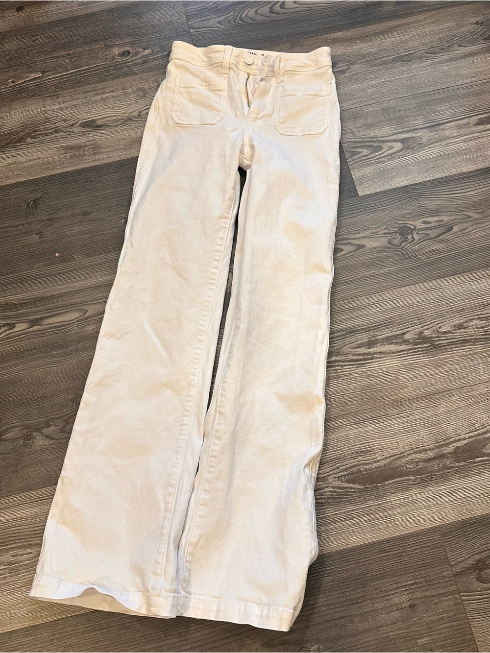 PAIGE Leenah Wide-Leg High-Rise Jeans White